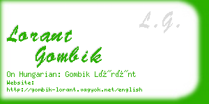 lorant gombik business card